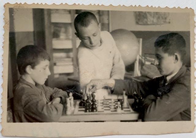 Zinovy Shoikhet on the right, Odessa, 1950 (front)