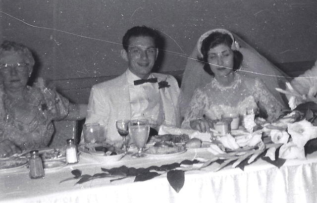 Wedding of Norman Baellow and Rita Glass, July 8, 1956