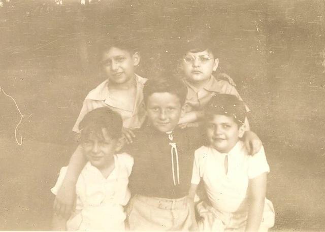 Back Row: Leon Baellow and Robert Ribakoff.  Front Row:  Norman Baellow, Eddie Kirshinbaum, and Abe Ribakoff