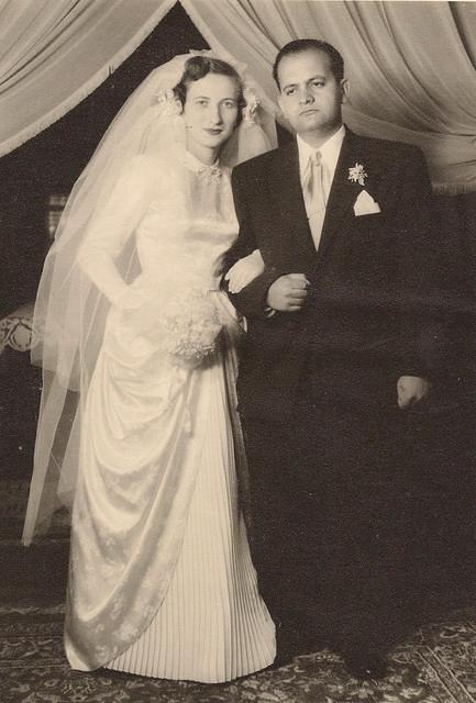 Dina Gubman & Robert Ribakoff wedding portrait, 1951 Los Angeles, CA