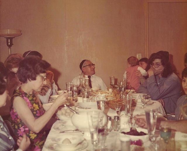 Pessach Seder 1973 at the home of Sol and Fannie Stolov