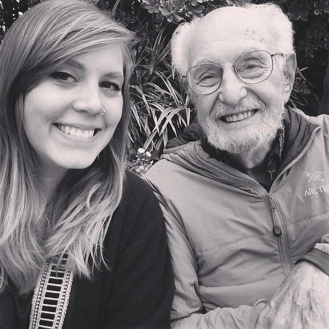 Makenzi "Maki" Bogart with her grandfather Tudor Misha Bogart