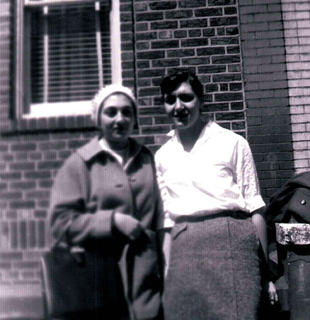 Chava Brier (right) with friend