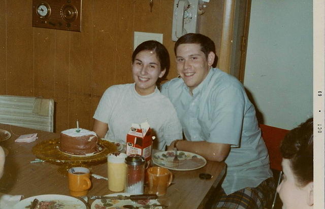 1969, 10 (Sept) - Linda Clutz Cohn and Leslie Cohn at Louis Cohn's Birthday