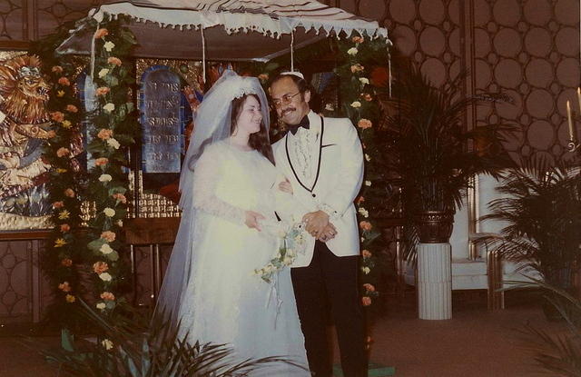 Roni & Ian Belson at their wedding, July 4, 1971 at KI Synagogue