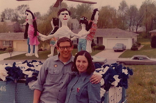 Les & Linda Cohn - Israeli Independence Day Parade - April 23, 1972