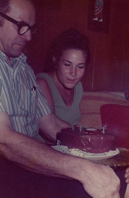 Louis Cohn & Roni Cohn Belson at his Birthday - Sept 7, 1972