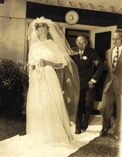 Wedding of Ruth Curson Feit with father Peretz