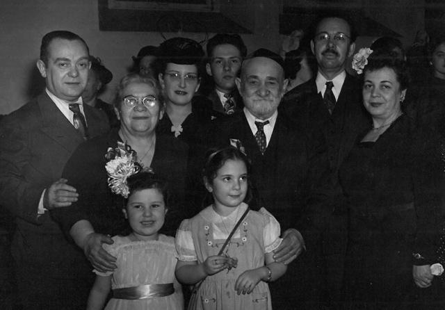 Ben Schulman, Brana, Mildred, J, Yaakov Mechal, Oscar and Clara Dubin