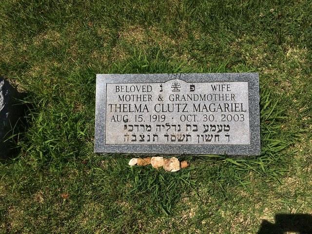 Thelma Hecht Clutz Magariel Headstone