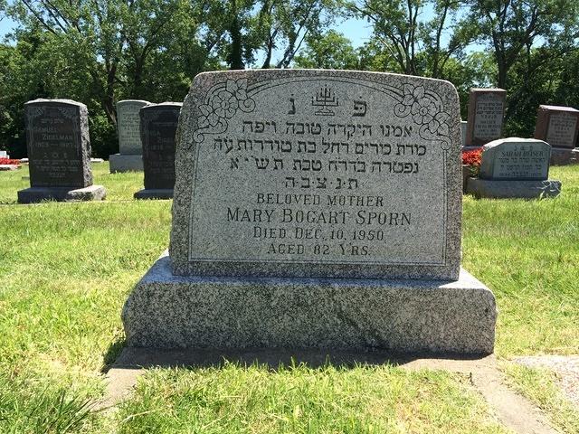 Mary Bogart Sporn Headstone