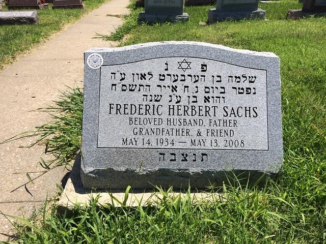 Frederick Fred Sachs Headstone