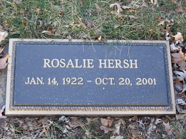 Headstone of Rosalie Hersh