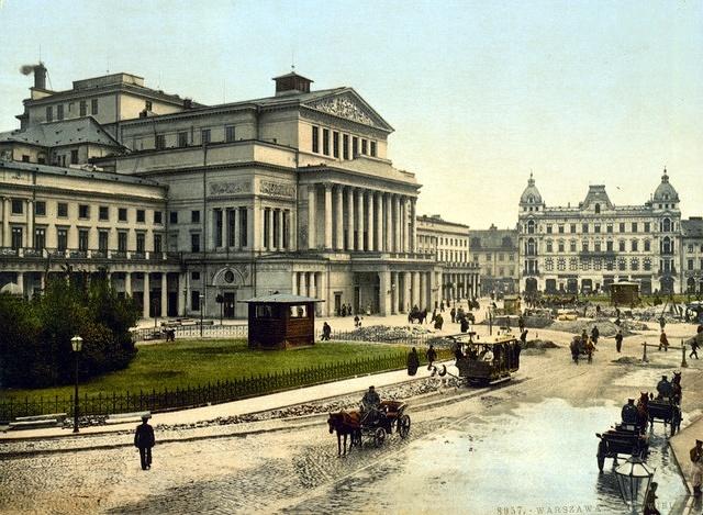 Warsaw - Theatre Square, 1900