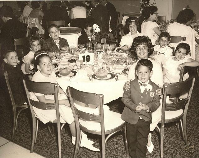 Judy Levine Holley on the left between the two boys