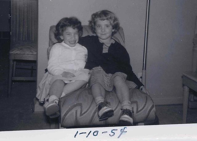 Sherry Levine Krug and friend, Jan 10, 1954