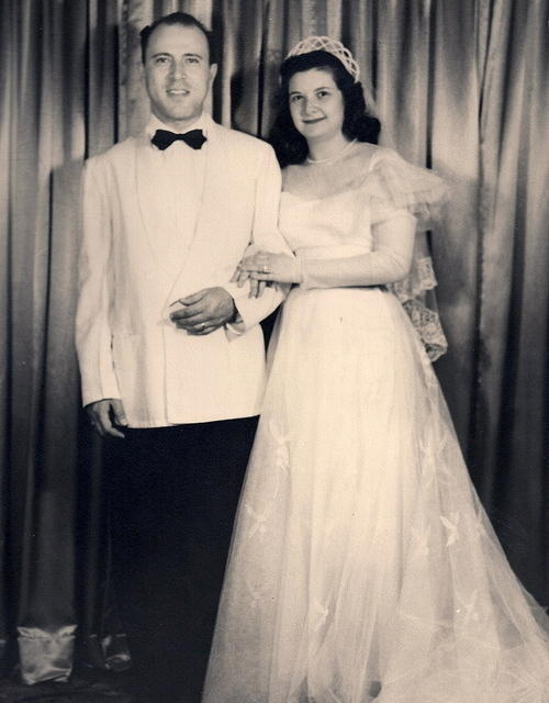 Wedding of Max Levin & Bertha/Bertie Cohn. June 17, 1951