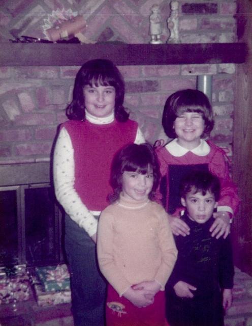 1986 Chanukah - (Back Row) Michelle Tropp and Pam Tropp, (Front Row) Mindy Tropp and Marc Tropp