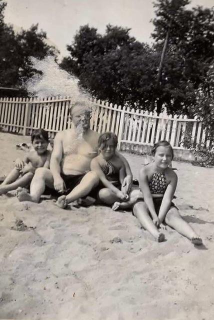 September 15, 1936 Lilly Lake - Arthur with Herb Minkus, Ruth Raskin Montrose, Minette Raskin Akman- front