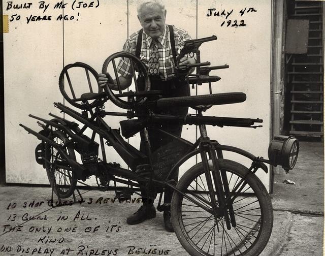 Joe Steinlauf Gun Bike Bicycle from 1922 Featured at Ripley's Believe it or Not!