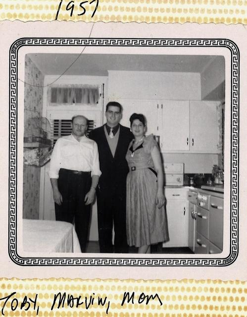 Toby (?) w Marvin and Dorothy Wegner Steinlauf, 1957