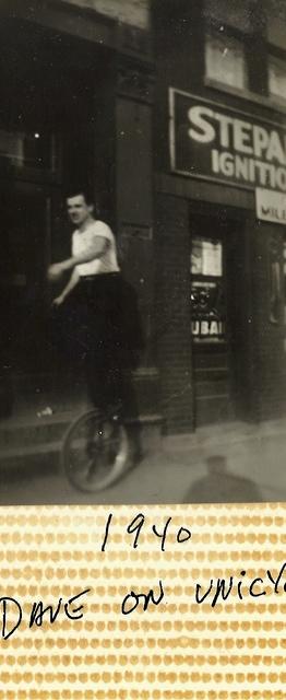 Dave Steinlauf Unicycle Bike Bicycle, 1940