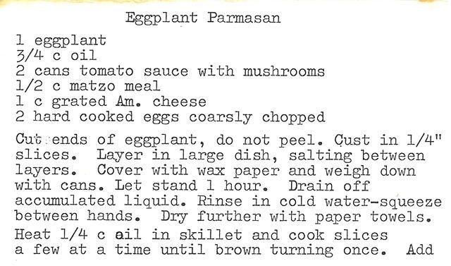 Eggplant Parmasan