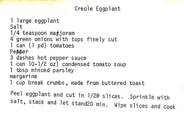 Creole Eggplant