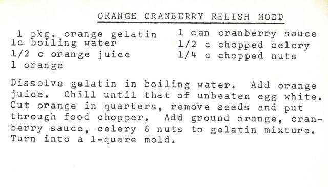 Orange Cranberry Relish Mold