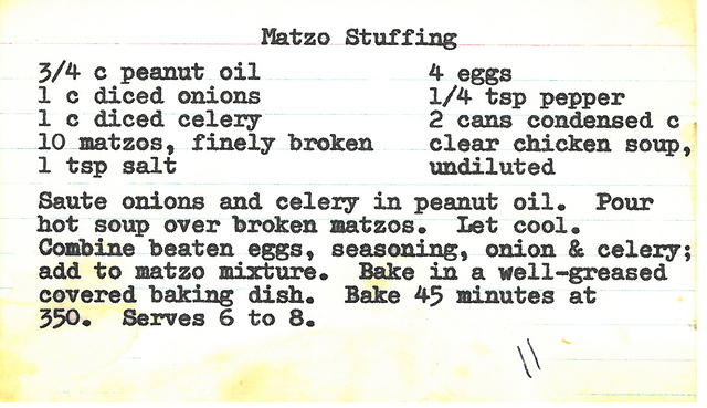 Matzo Stuffing