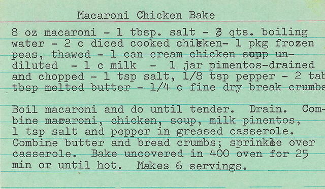 Macaroni Chicken Bake