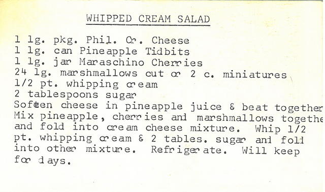 Whipped Cream Salad