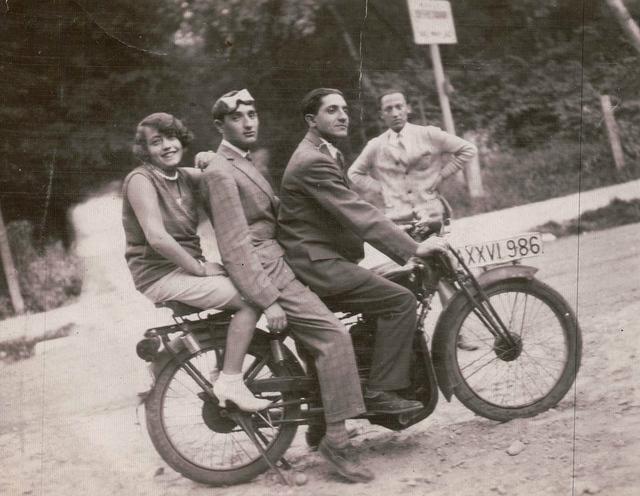 Markus Weiss and friends in Vienna, Austria on motorcycle