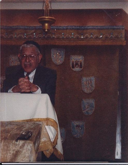 Rabbi Oscar Fasman at the Bar Mitzvah of Yitzi Isaac Jacob Weiss, 1986