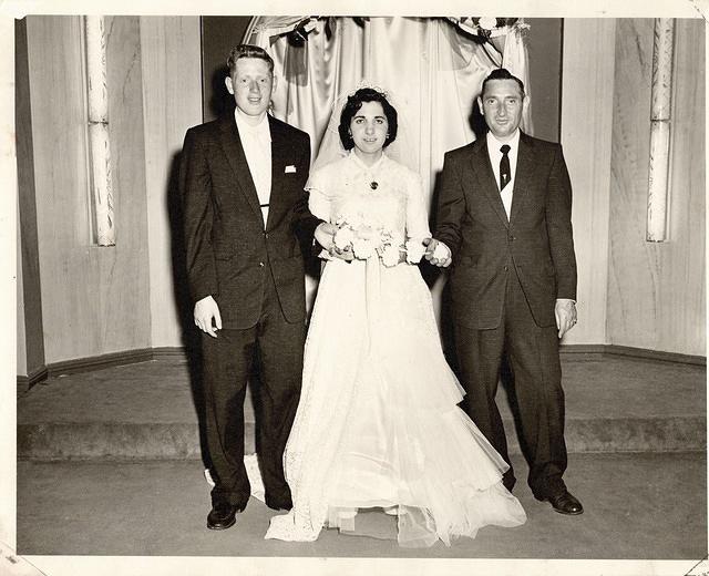 Joe Weiss, Miriam Weisz Strohli, and Markus Weisz at Miriam's wedding