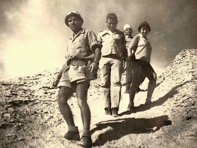 SEE NOTES. Joe Weiss descending Masada, Israel 1960