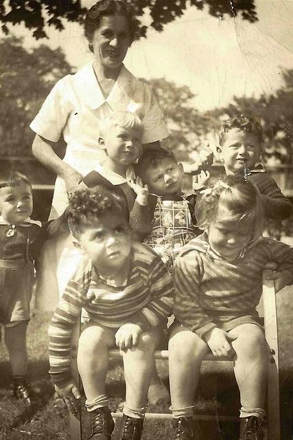 Joe Weiss (back right) at Pride of Judea Orphanage, abt 1941