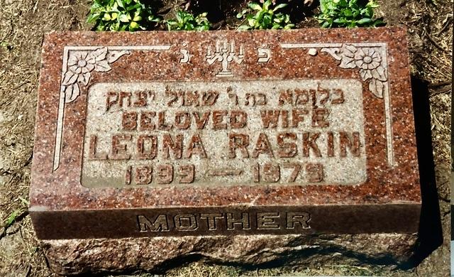 Leona Yellen Raskin Headstone