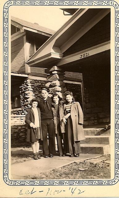 Hike Cohn Schulman, Louis Cohn, Eva Cohn Tulchinsky, & Bertie Cohn Levin, 1942