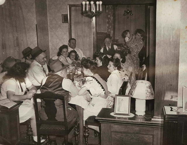 Pesach Passover First Seder Family Portrait. April 15, 1946. See notes.