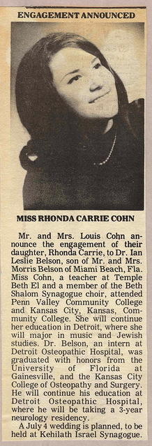 Roni Cohn Belson Engagement Announcement