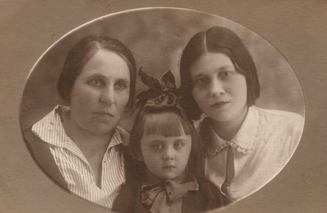 Betia Shatajko with her stepdaughter and mother-in-law.  See notes.