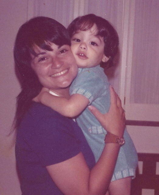 Libby Cohen Needle holding Elie Needle. 1973