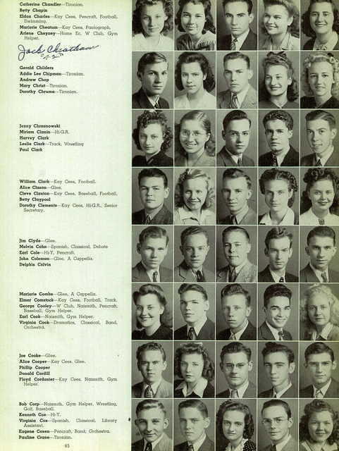 Melvin Cohn 1942 Wyandotte High p. 65