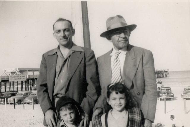 Sammy Cohen and Abe Cohn w Marvin and Libby Cohen Needle, 1951