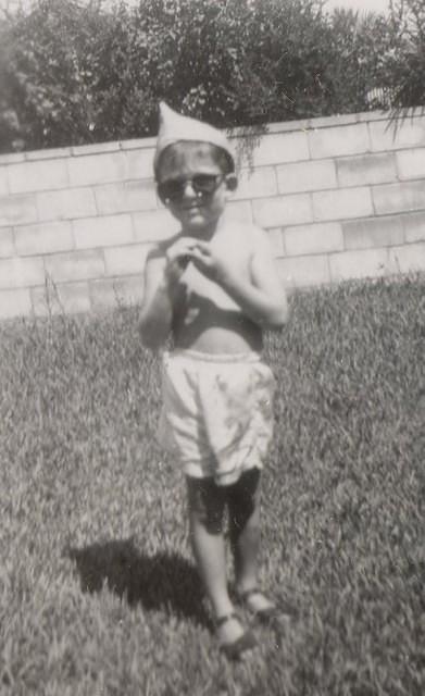 Marvin Cohen in Jacksonville, Fl wearing his dad's army hat