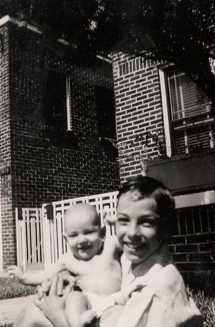 Israel Cohen holding Libby Cohen Needle