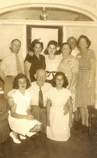 Esther Baellow Wolfson and Marietta Ritz Cohn in the middle with a bunch of unknown people