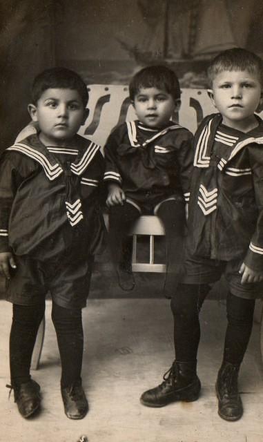 Shaya Balaban's sons in sailor uniforms