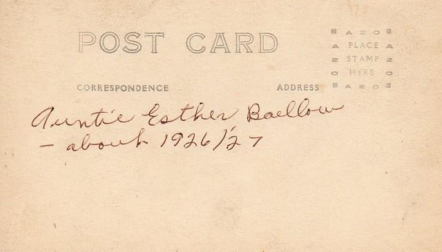 Esther Baellow Wolfson, 1926 (back)